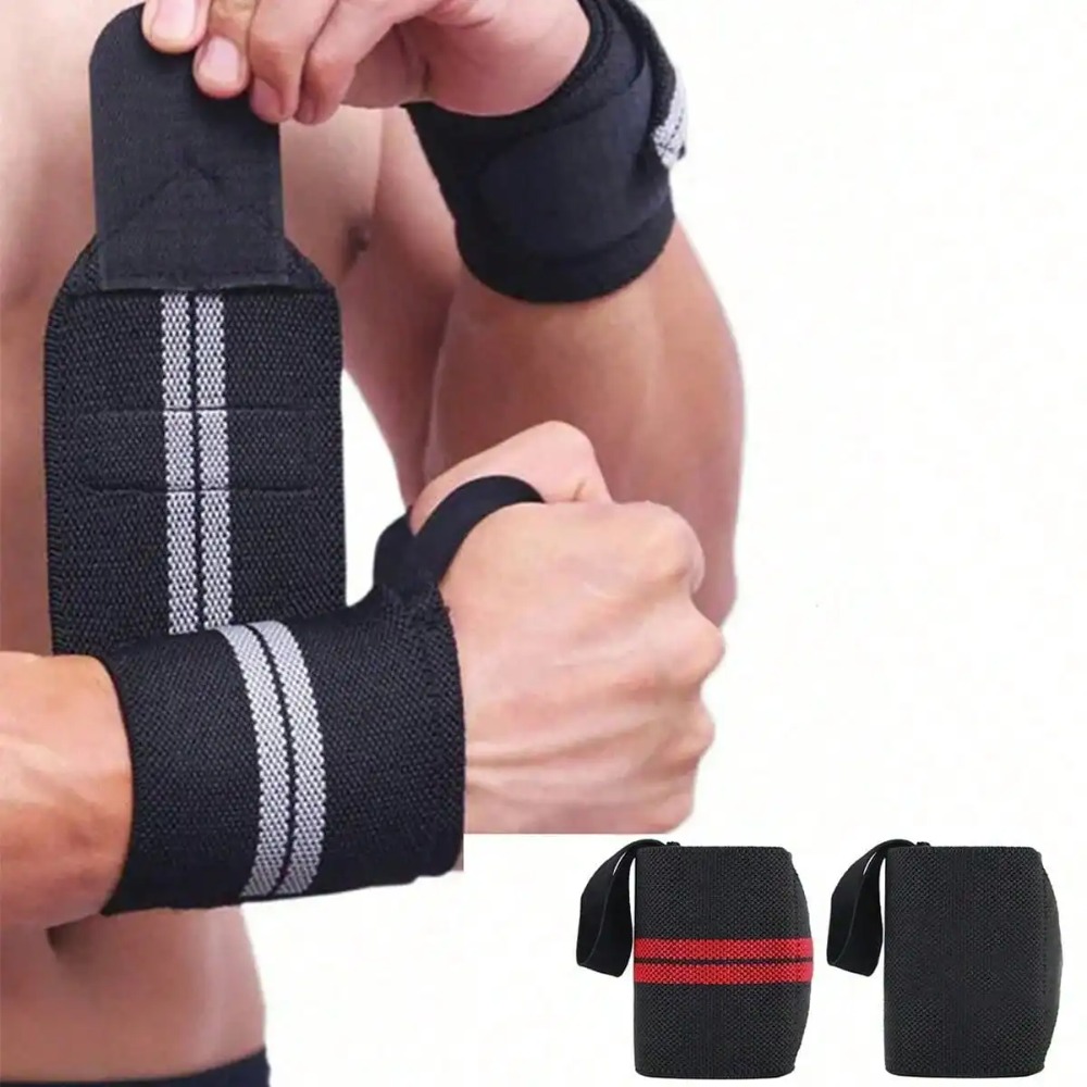 Wrist Wraps Weightlifting Support - 2 piezas de muñequeras elásticas, soporte