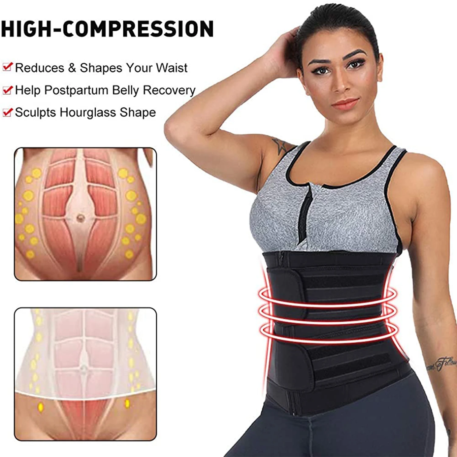 Neopren Entrenador de cintura  - Sweat Waist Trainer Belt Neoprene reseña y precio